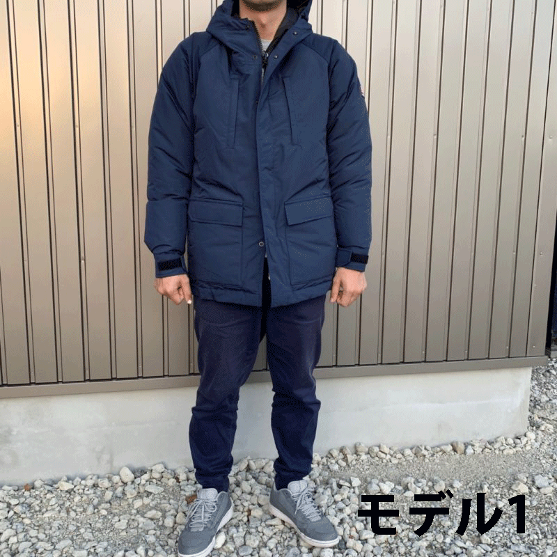 【肉厚】シェラデザイン　ダウンジャケット　USA古ワンポイントロゴ刺繍　黒M