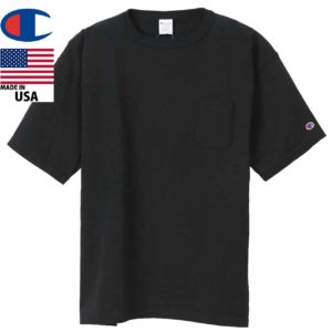 チャンピオン T1011 ティーテンイレブン ポケット付き US Tシャツ MADE IN USA C5-B303 ブラック リブラセレクトストア libra select store libra-ss LBR 浜松