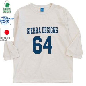 Good On × SIERRA DESIGNS グッドオン×シエラデザイン コラボTシャツ 80's FOOTBALL TEE Natural/Aquamarine made in Japan 1523 リブラセレクトストア libra select store libra-ss LBR 浜松
