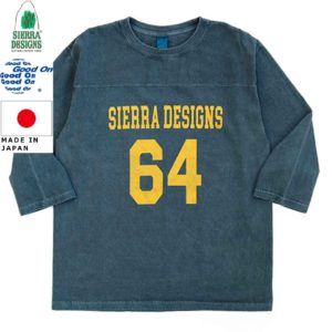 Good On × SIERRA DESIGNS グッドオン×シエラデザイン コラボTシャツ 80's FOOTBALL TEE Slate/Yellow made in Japan 1523 リブラセレクトストア libra select store libra-ss LBR 浜松