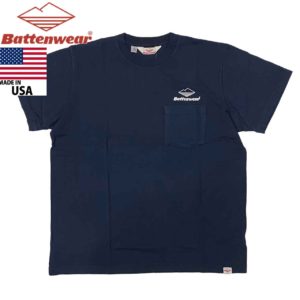 Battenwear バテンウェア 半袖 ロゴTシャツ TEAM S/S POCKET TEE made in USA NAVY ネイビー BS031 リブラセレクトストア libra select store libra-ss LBR 浜松