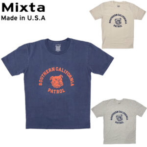 MIXTA ミクスタ CREWNECK T-SHIRTS Tシャツ 半袖 SO CAL DOG MADE IN USA R2533 リブラセレクトストア libra select store libra-ss LBR 浜松