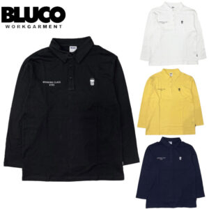 BLUCO ブルコ HEAVY DRY COTTON POLO NECK L/S TEE -Oil Can- ポロシャツ 長袖 155-12-013 リブラセレクトストア libra select store libra-ss LBR 浜松