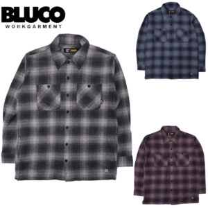 BLUCO ブルコ OMBRE CHECK FLANNEL SHIRT オンブレーチェック ネルシャツ 長袖 155-11-047 リブラセレクトストア libra select store libra-ss LBR 浜松