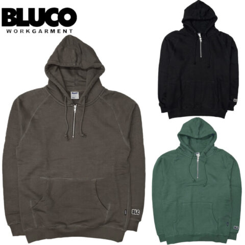 BLUCO ブルコ HEAVY PILE HALF ZIP SWEAT HOODIE スウェット ハーフジップ フーディ パーカー 155-13-028 リブラセレクトストア libra select store libra-ss LBR 浜松