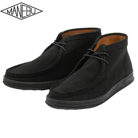 MANEBU マネブ BOO MID SUEDE シューズ スニーカー スエード 革靴 BLACK ブラック MNB-032B-S-BLACK リブラセレクトストア libra select store libra-ss LBR 浜松