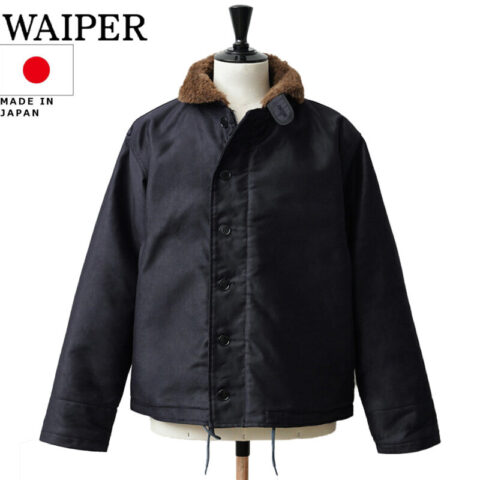 WAIPER.inc ワイパー 忠実復刻 米軍 U.S.NAVY N-1 デッキジャケット 前期型 NAVY アルパカライニング 日本製 WP125 リブラセレクトストア libra select store libra-ss LBR 浜松