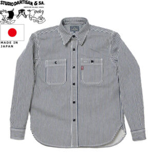 STUDIO D'ARTISAN ステュディオ・ダ・ルチザン 14oz ヒッコリー ワークシャツ D5335H リブラセレクトストア libra select store libra-ss LBR 浜松