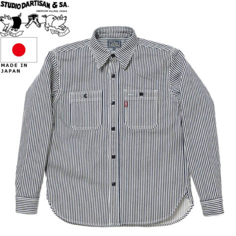 STUDIO D'ARTISAN ステュディオ・ダ・ルチザン 14oz ヒッコリー ワークシャツ D5335H リブラセレクトストア libra select store libra-ss LBR 浜松