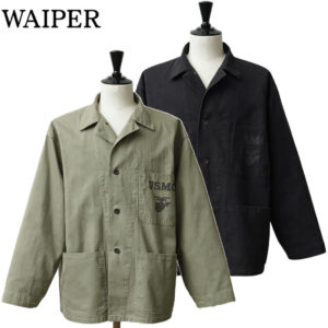 WAIPER.inc ワイパー 再現品 米軍 1940's U.S.M.C. P-41 HBT ユーティリティジャケット WP1048 ヒッコリー ワークシャツ D5335H リブラセレクトストア libra select store libra-ss LBR 浜松