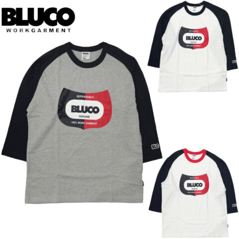 BLUCO ブルコ ドライコットン ラグラン3/4スリーブ Tシャツ -Champ- 161-12-023 リブラセレクトストア libra select store libra-ss LBR 浜松