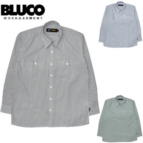 BLUCO ブルコ スタンダードワークシャツ L/S Stripe 161-11-119 リブラセレクトストア libra select store libra-ss LBR 浜松