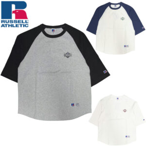 RUSSELL ATHLETIC ラッセルアスレティック Heavy Jersey Three-Quarter Sleeve Raglan T Tシャツ 101261-013 リブラセレクトストア libra select store libra-ss LBR 浜松