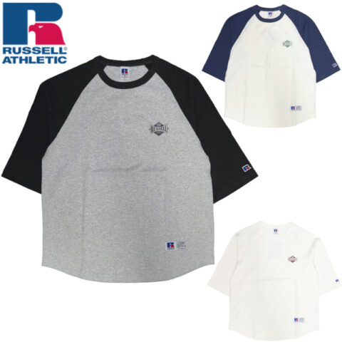 RUSSELL ATHLETIC ラッセルアスレティック Heavy Jersey Three-Quarter Sleeve Raglan T Tシャツ 101261-013 リブラセレクトストア libra select store libra-ss LBR 浜松