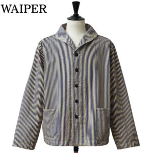 WAIPER.inc ワイパー 米軍 U.S.NAVY PRISONER ヒッコリーショールカラージャケット MADE OF“KAIHARA DENIM” VINTAGE WASH WP1127C リブラセレクトストア libra select store libra-ss LBR 浜松