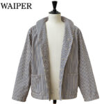 WAIPER.inc ワイパー 米軍 U.S.NAVY PRISONER ヒッコリーショールカラージャケット MADE OF“KAIHARA DENIM” VINTAGE WASH WP1127C リブラセレクトストア libra select store libra-ss LBR 浜松