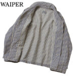 WAIPER.inc ワイパー 米軍 U.S.NAVY PRISONER ヒッコリーショールカラージャケット MADE OF“KAIHARA DENIM” VINTAGE WASH WP1127C リブラセレクトストア libra select store libra-ss LBR 浜松